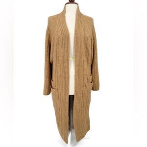 Revolve x LITA by Ciara Long Open‎ Front Cardigan Tan NWOT XS
